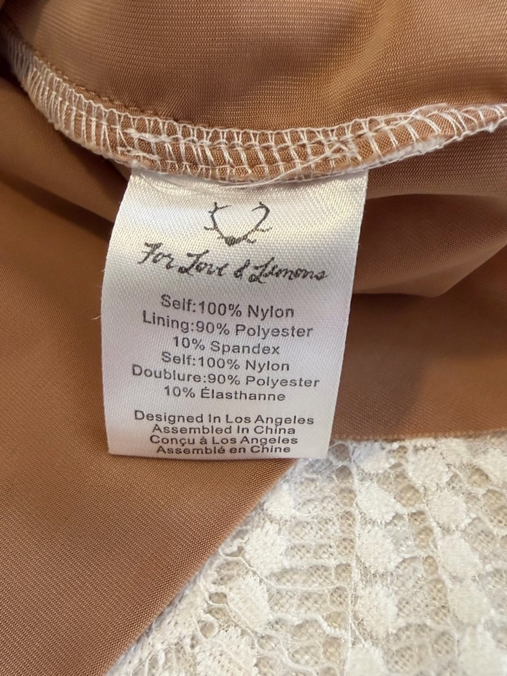For Love and Lemons Guava Skirt White & Nude - Picture 10 of 13